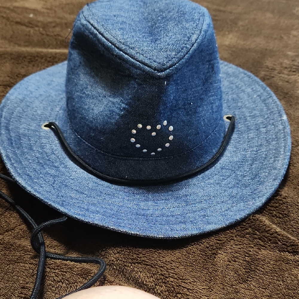 Stylish Blue Kids' Hat with Heart Design